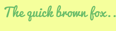 Image with Font Color 6BBD6A and Background Color F5FF9C